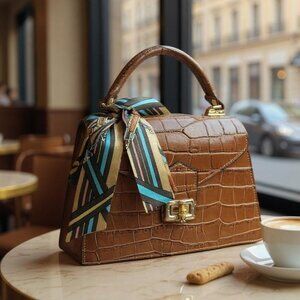 Nala Cognac Women’s Designer Handbag – Italian Leather Luxury Purse